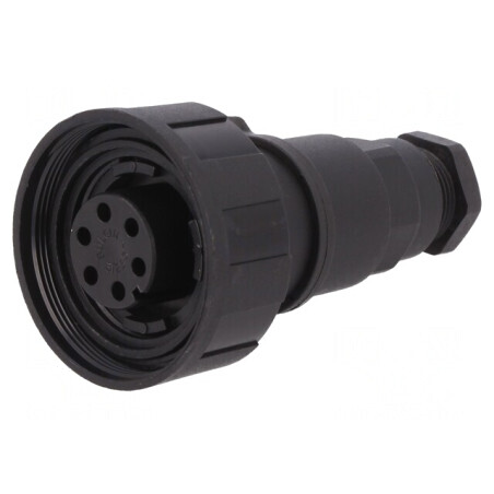 Conector Circular Mufă Mamă 6 PIN Filet Interior PX0739/S | Electronic-mag.ro | Componente Electronice