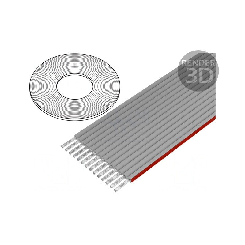 Cablu bandă 1,27mm Cu 16x28AWG neecranat PVC | Electronic-mag.ro | Componente Electronice