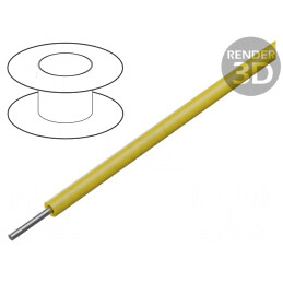 Cablu Hook-Up Wire 18AWG PVC Galben 30,5m 300V | Electronic-mag.ro | Componente Electronice