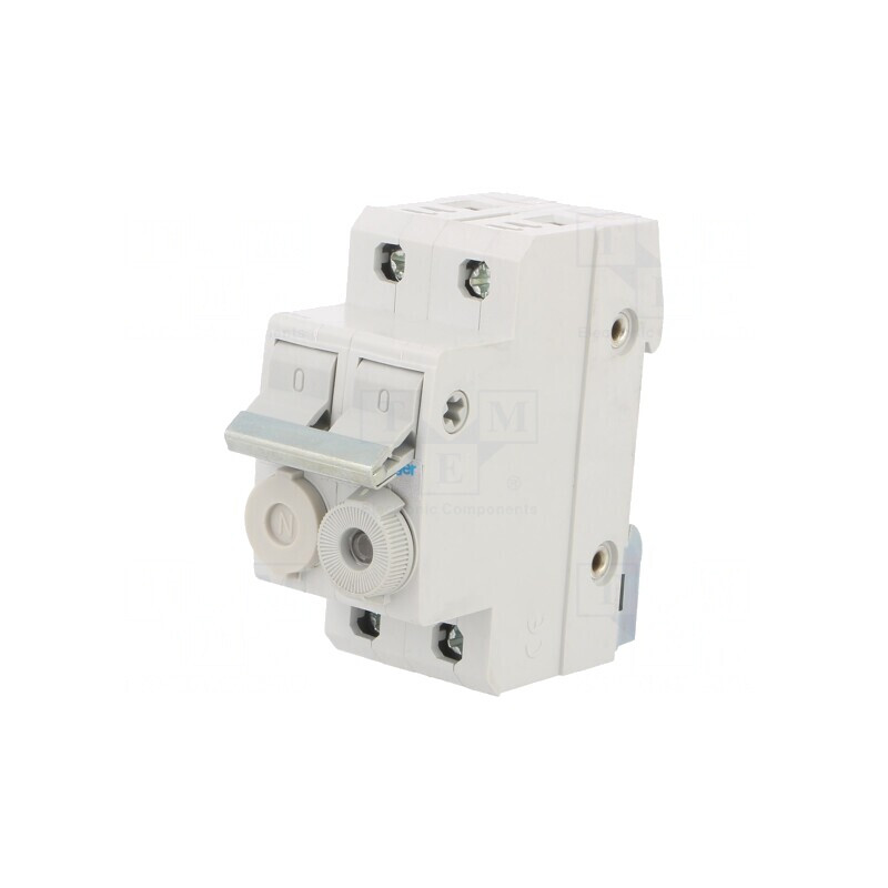 Separator cu Fuzibil 10x38mm pentru Șină DIN 20A 400V 2 Poli | Electronic-mag.ro | Componente Electronice