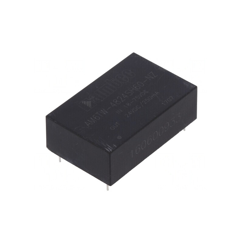 Convertor DC/DC 6W 18-75V la 24V 250mA DIP24 | Electronic-mag.ro | Componente Electronice
