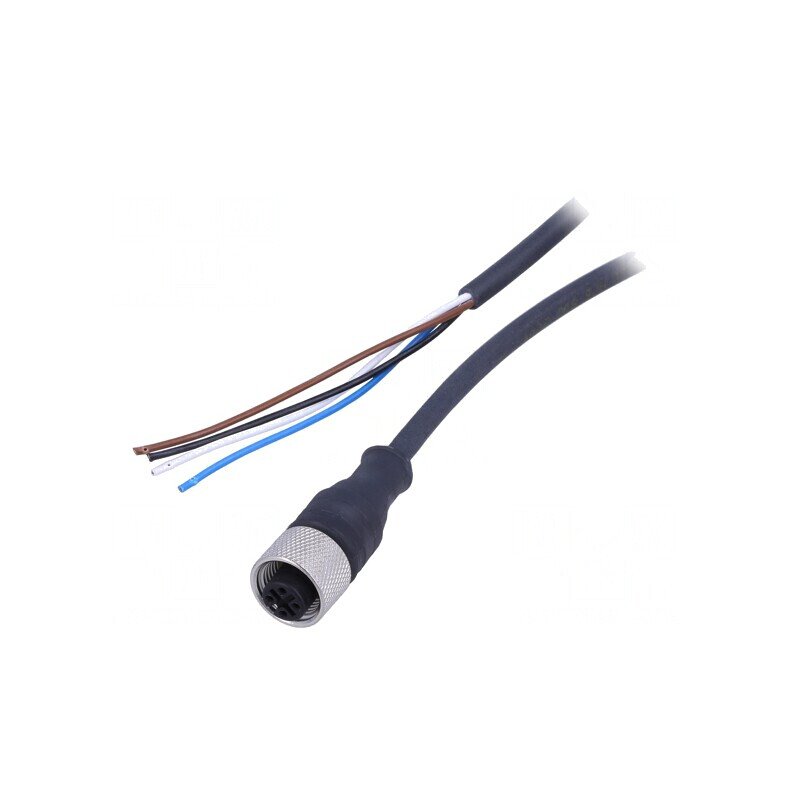 Cablu de Conectare M12 2m IP67 250V 4A | Electronic-mag.ro | Componente Electronice