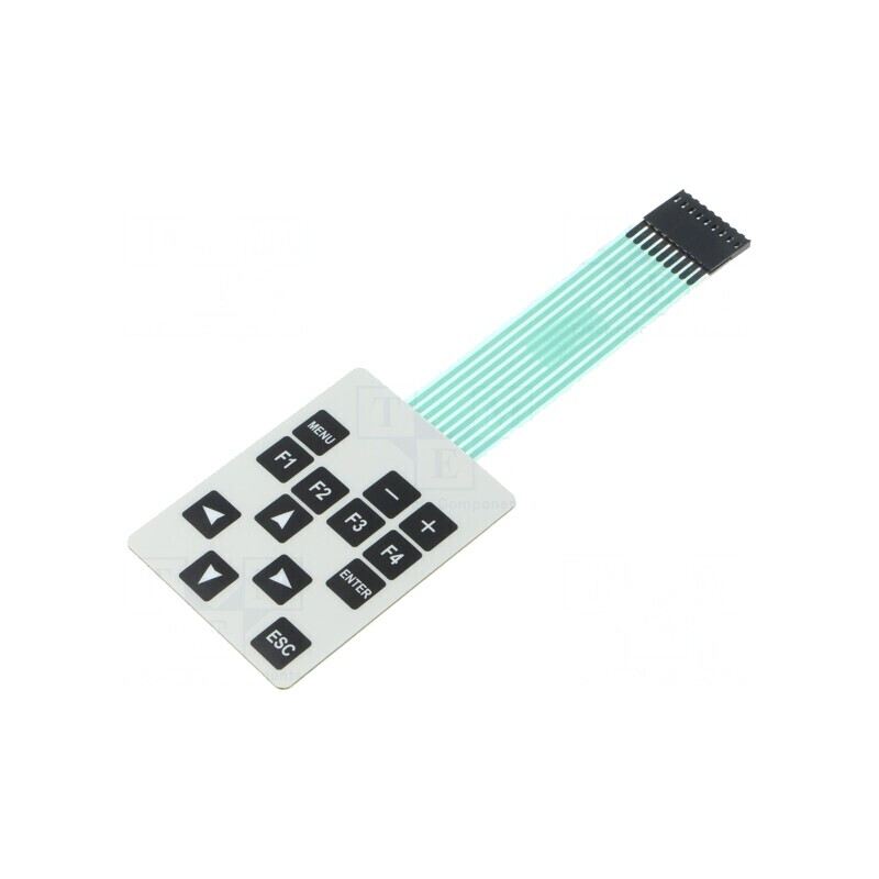 Tastatură cu membrană, 13 butoane, 54mm, Raster 2,54mm | Electronic-mag.ro | Componente Electronice