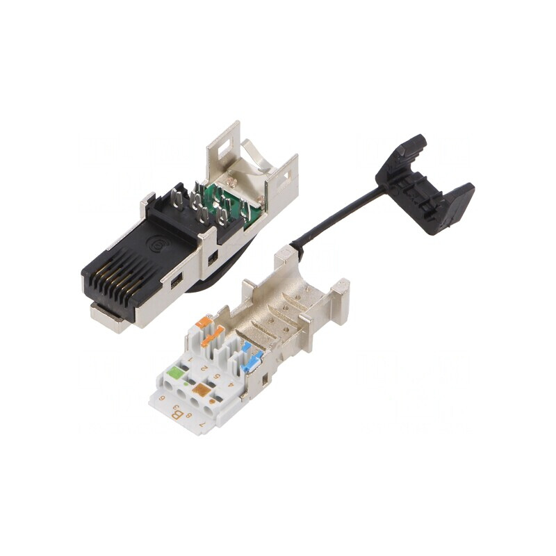 Mufă RJ45 Cat 6a Ecranat Aurit 8p8c | Electronic-mag.ro | Componente Electronice