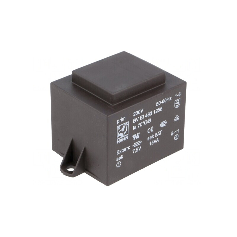 Transformator Încapsulat 15VA 7,5V 2A PCB | Electronic-mag.ro | Componente Electronice