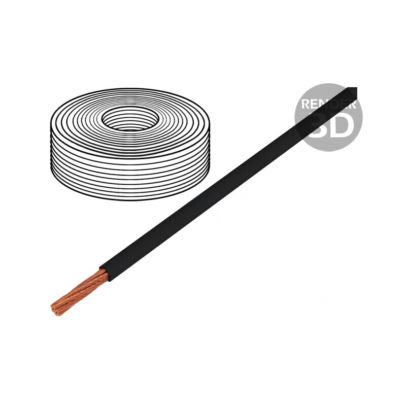 Cablu LifY PVC Negru 1x35mm2 450V/750V | Electronic-mag.ro | Componente Electronice
