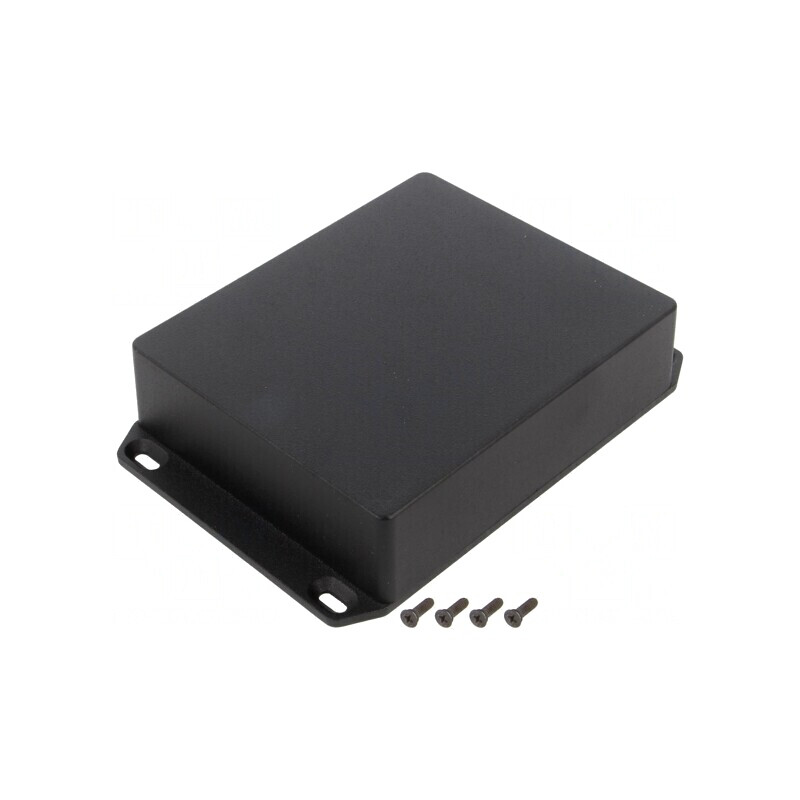 Carcasă Universală cu Lame de Fixare - Negru | Electronic-mag.ro | Componente Electronice