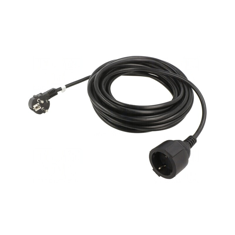 Prelungitor electric PVC negru 10m 10A | Electronic-mag.ro | Componente Electronice
