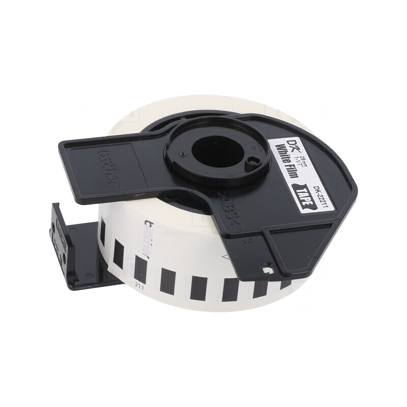 Bandă de folie albă 29mm x 15,24m cu text negru | Electronic-mag.ro | Componente Electronice