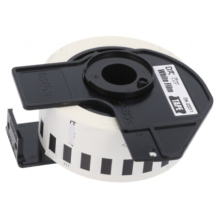 Bandă de folie albă 29mm x 15,24m cu text negru | Electronic-mag.ro | Componente Electronice