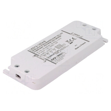 Alimentator LED 12W 12V 1A Slim | Electronic-mag.ro | Componente Electronice