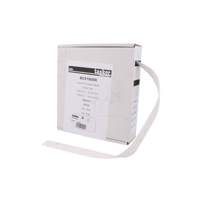 Manșon Termocontractabil 16mm 5m Alb | Electronic-mag.ro | Componente Electronice