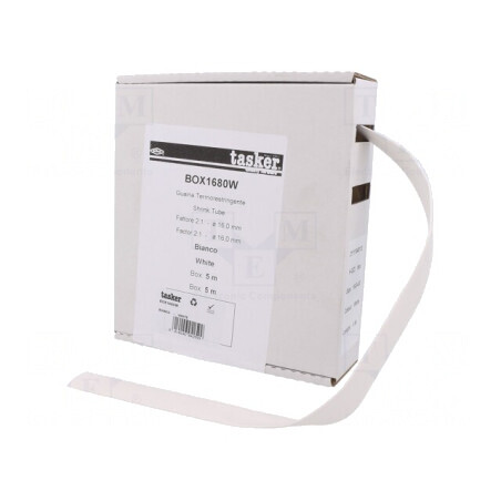Manșon Termocontractabil 16mm 5m Alb | Electronic-mag.ro | Componente Electronice