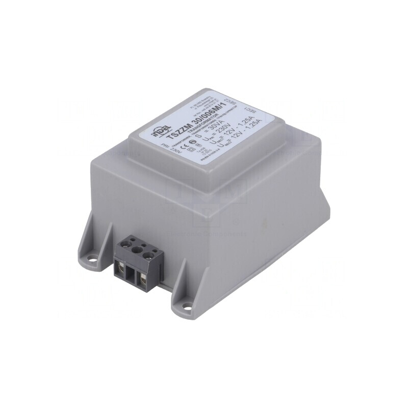 Transformator încapsulat 30VA 230V 12V 1,25A | Electronic-mag.ro | Componente Electronice