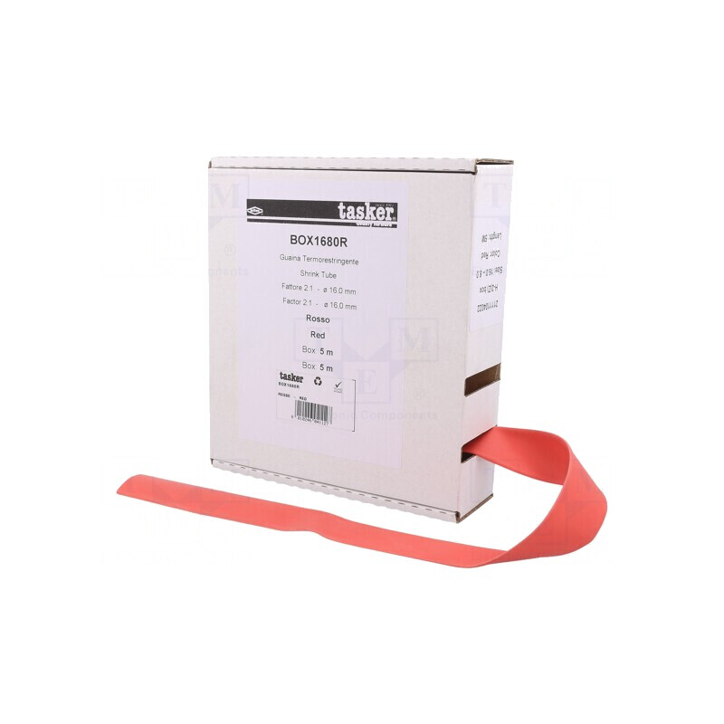 Manșon Termocontractabil Roșu 16mm 5m | Electronic-mag.ro | Componente Electronice