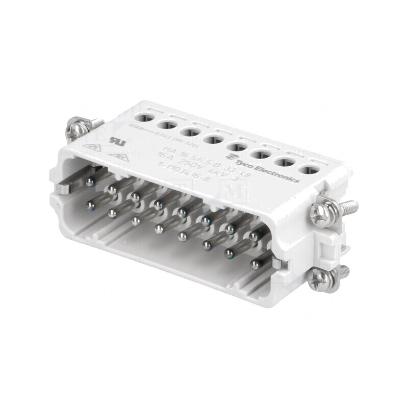 Conector HDC tată 16 pini 16A dimensiune 9 | Electronic-mag.ro | Componente Electronice