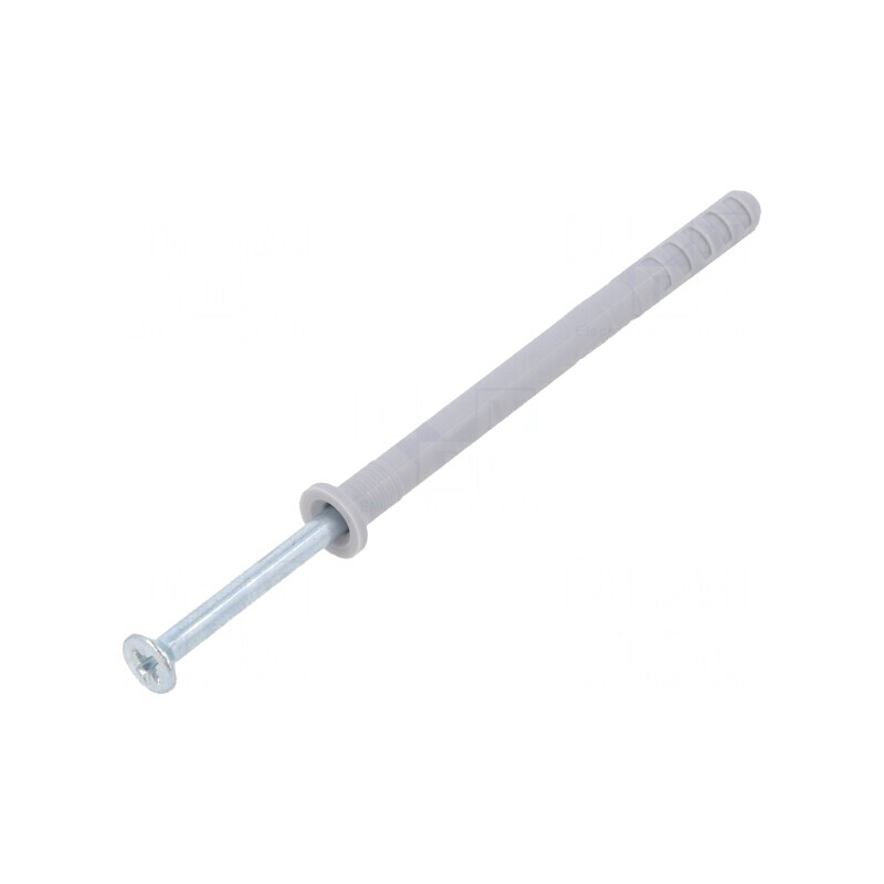 Plastic Anchor with Screw 6x80mm Zinc-Plated Steel 100pcs | Electronic-mag.ro | Componente Electronice