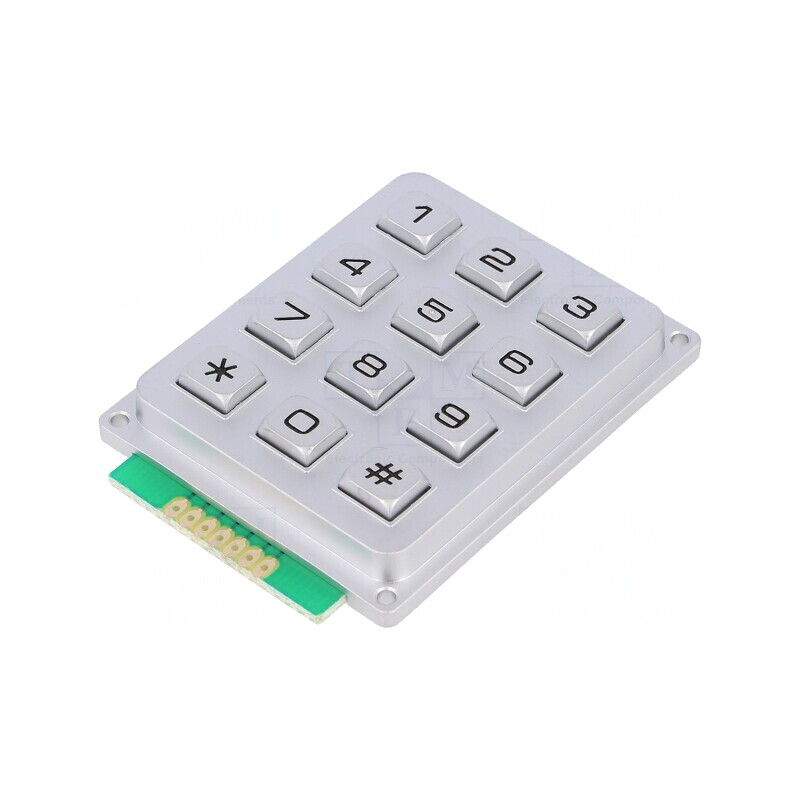 Tastatură metalică 12 butoane impermeabilă | Electronic-mag.ro | Componente Electronice