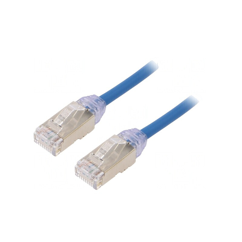 Patch Cord Cat6a F/UTP Albastru 5m LSZH 28AWG | Electronic-mag.ro | Componente Electronice