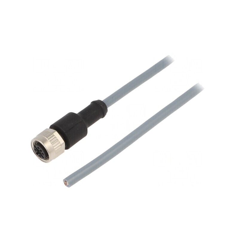 Cablu de Conectare M12 4 pini 2m 250VAC 4A IP67 | Electronic-mag.ro | Componente Electronice