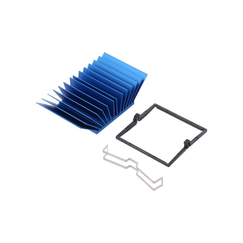 Radiator Extrudat BGA Albastru 40x40mm | Electronic-mag.ro | Componente Electronice