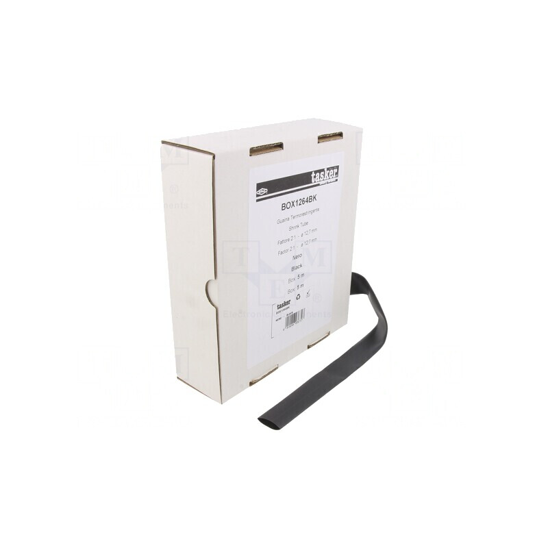 Manșon Termocontractabil Fără Adeziv 12,7mm x 5m Negru | Electronic-mag.ro | Componente Electronice