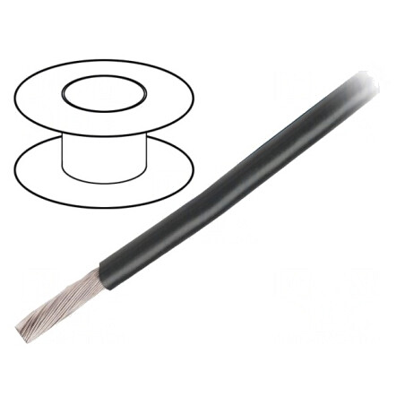 Cablu HookUp Wire 18AWG PVC Negru 30,5m | Electronic-mag.ro | Componente Electronice
