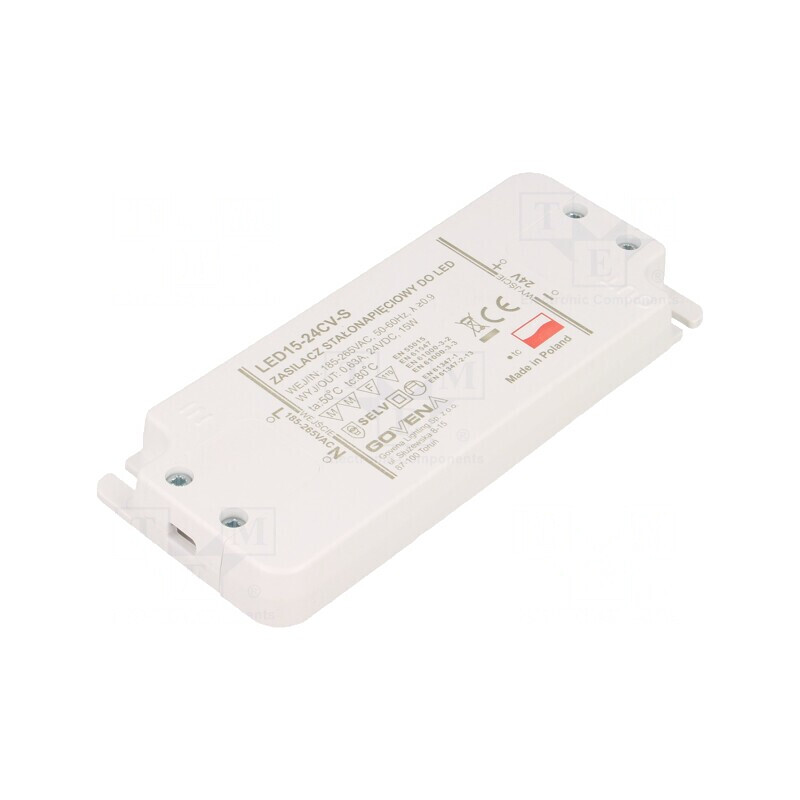 Alimentator LED 15W 24V DC 0.63A IP20 | Electronic-mag.ro | Componente Electronice