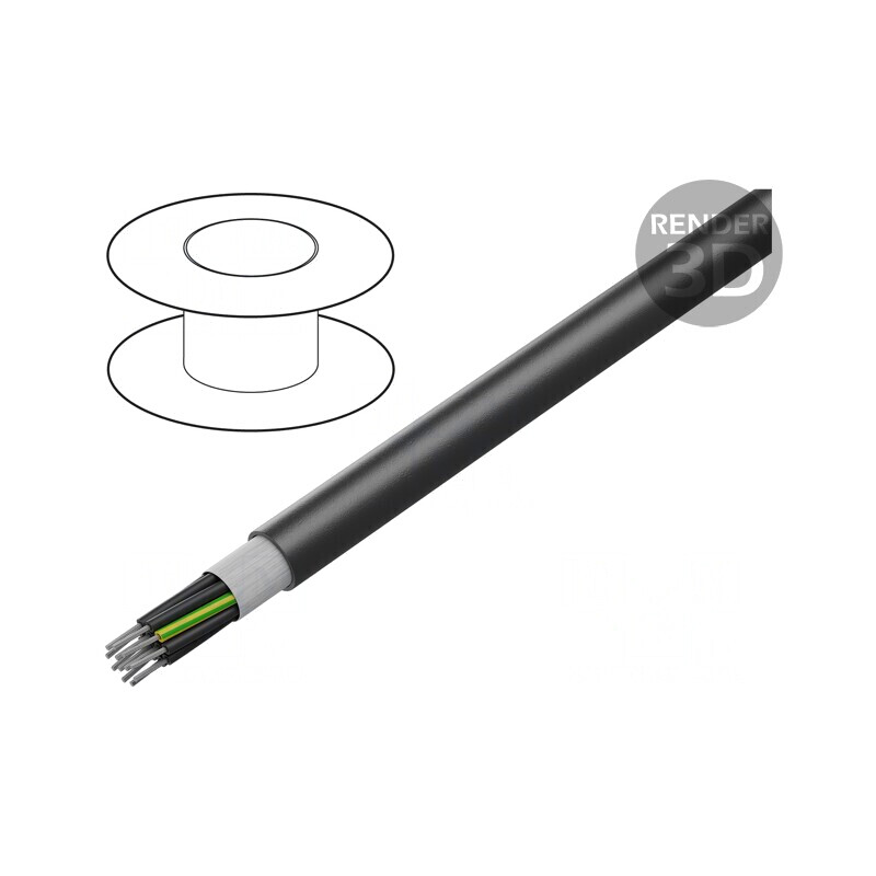 Cablu HELUTHERM 145 MULTI Cu 12G1,5mm2 Negru | Electronic-mag.ro | Componente Electronice