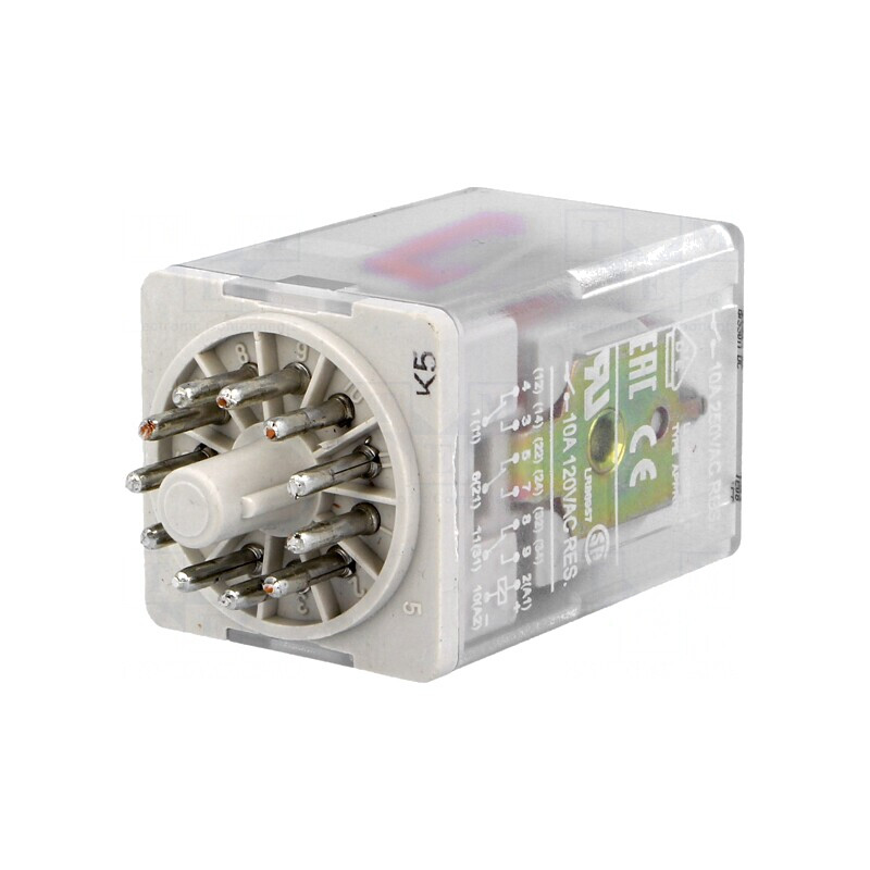 Releu Electromagnetic 3PDT 220VDC 10A | Electronic-mag.ro | Componente Electronice
