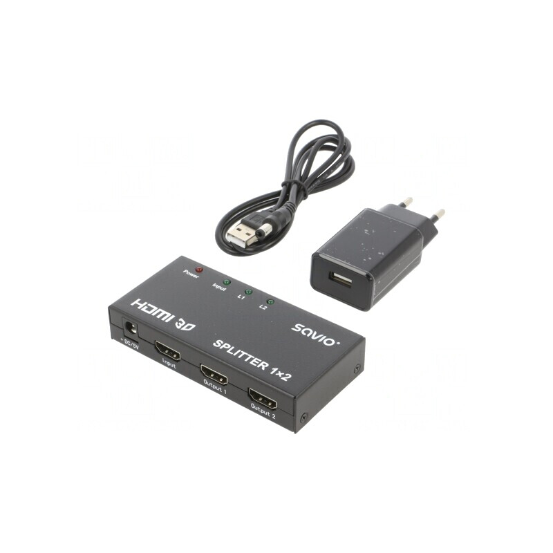 Splitter negru Intrare: DC, HDMI | Electronic-mag.ro | Componente Electronice