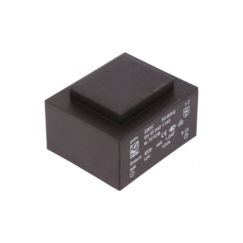 Transformator încapsulat 12V 1A 12VA PCB | Electronic-mag.ro | Componente Electronice
