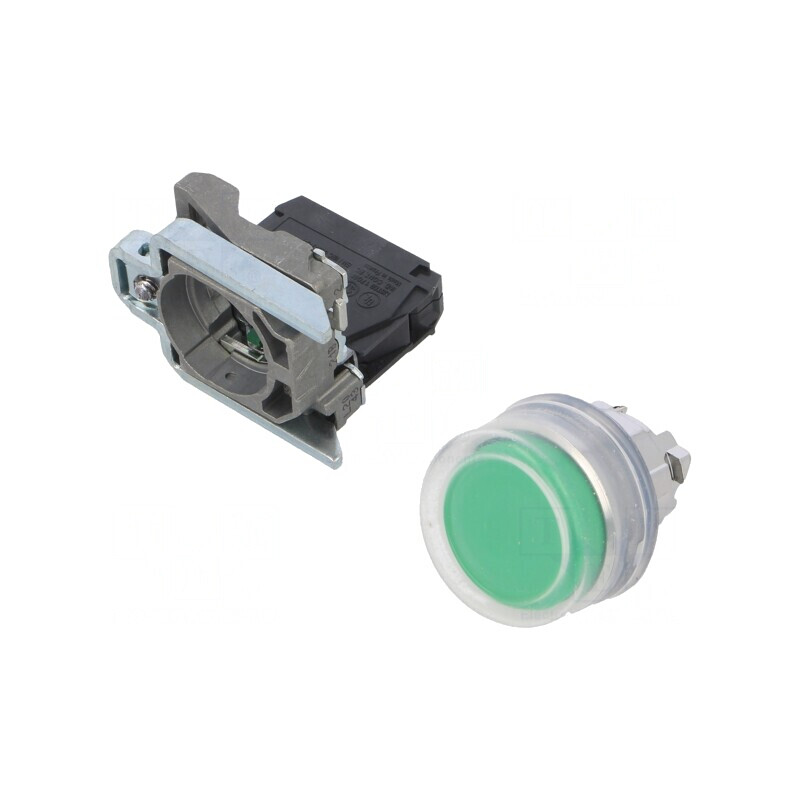 Comutator Apăsare 22mm NO Verde 3A/240VAC | Electronic-mag.ro | Componente Electronice