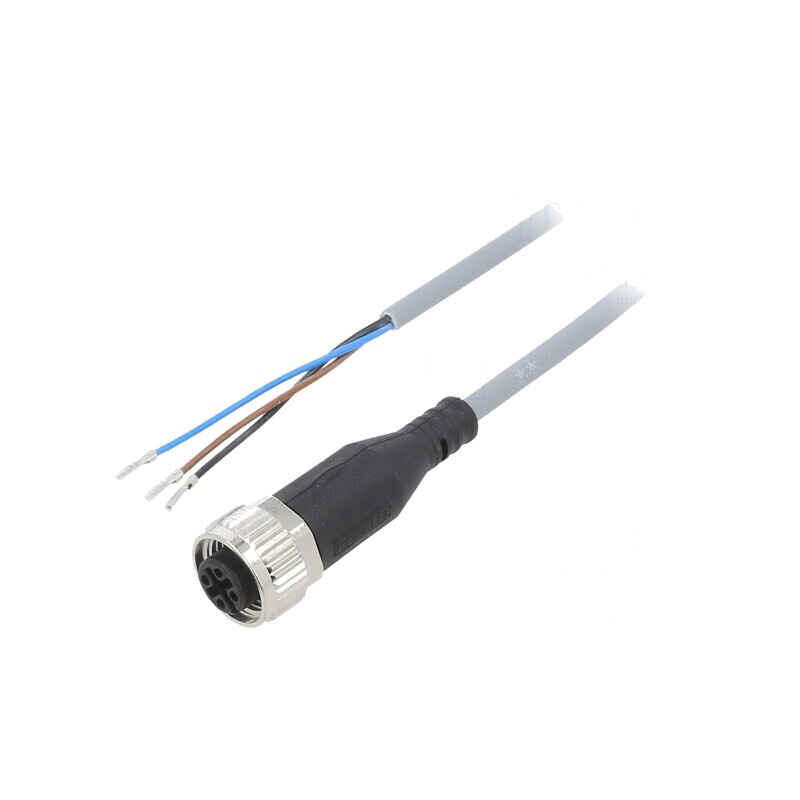 Cablu de conectare M12 3P 5m 250VAC 4A | Electronic-mag.ro | Componente Electronice