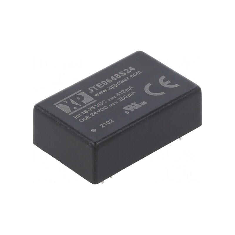 Convertor DC/DC 6W 18-75V la 24V 250mA DIP24 JTE0648S24 | Electronic-mag.ro | Componente Electronice