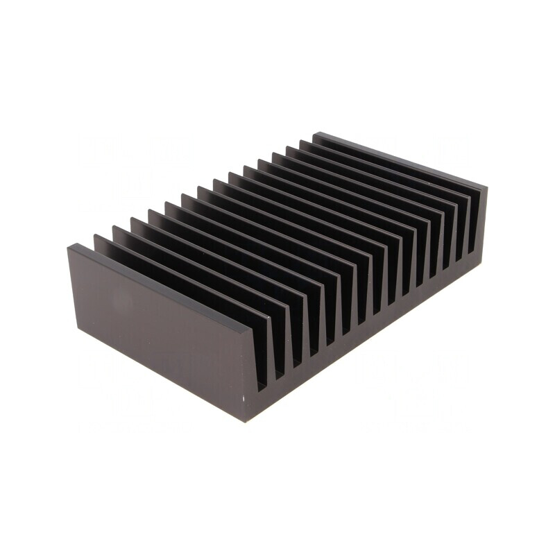 Radiator cu aripioare negru 100x160x40mm | Electronic-mag.ro | Componente Electronice