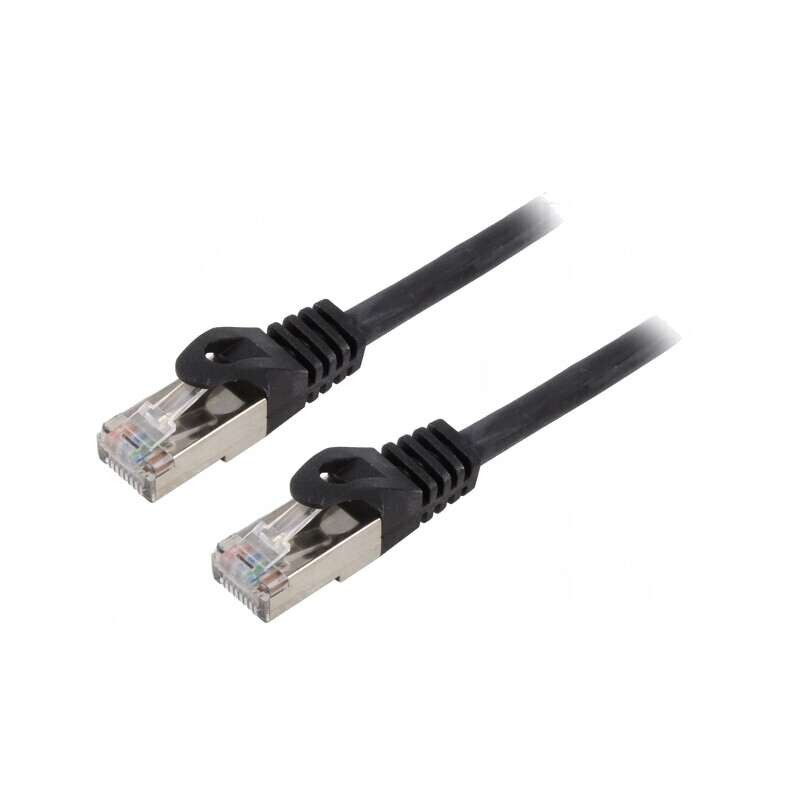 Patch cord S/FTP Cat6a Cu LSZH Negru 30m 27AWG Cablexpert | Electronic-mag.ro | Componente Electronice