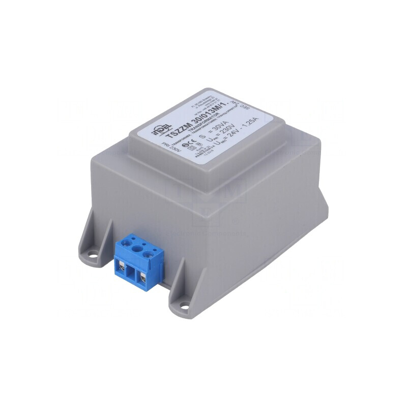 Transformator încapsulat 30VA 230VAC 24V 1,25A cu şurub IP00 | Electronic-mag.ro | Componente Electronice