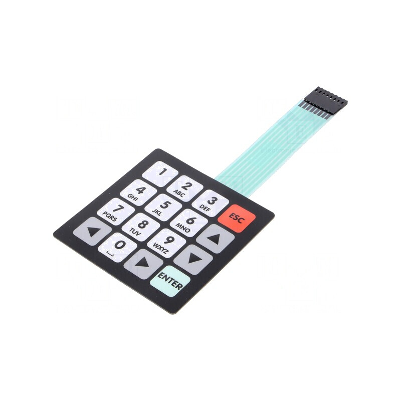 Tastatură cu membrană 16 butoane 80mm 2.54mm | Electronic-mag.ro | Componente Electronice