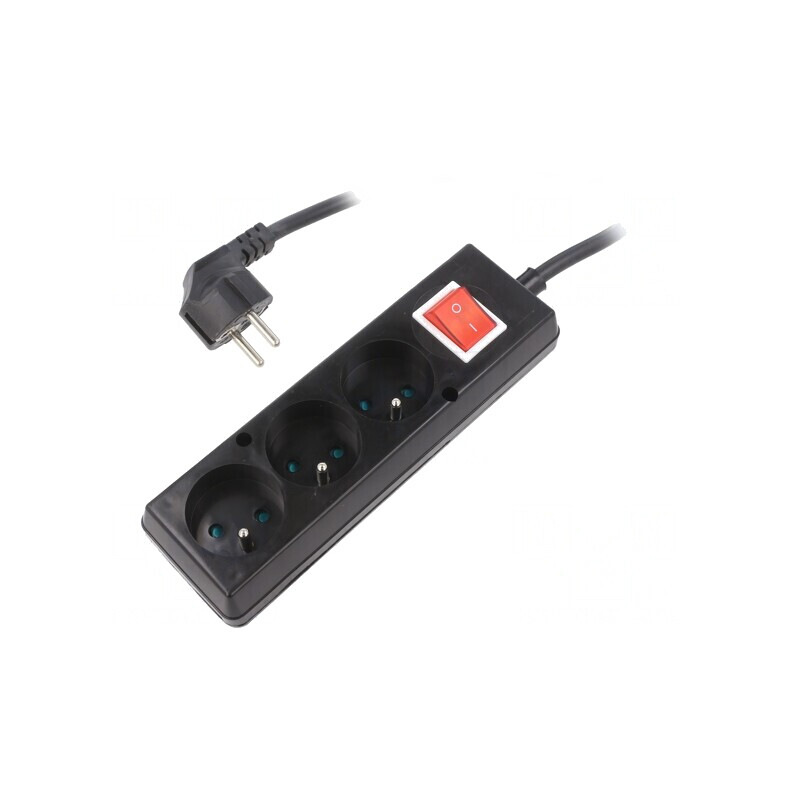 Prelungitor electric 10m 3 prize negru | Electronic-mag.ro | Componente Electronice