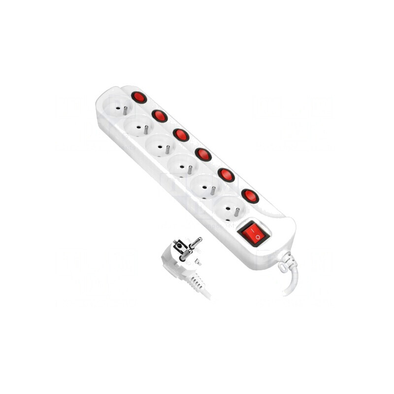 Prelungitor 6 Prize cu Protecție la Supratensiune | Electronic-mag.ro | Componente Electronice
