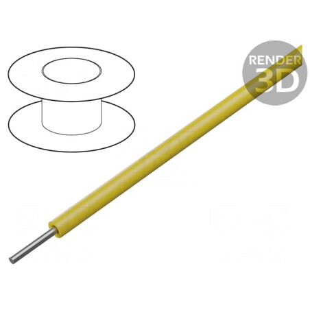 Cablu HookUp Wire 20AWG PVC Galben 30,5m 300V | Electronic-mag.ro | Componente Electronice