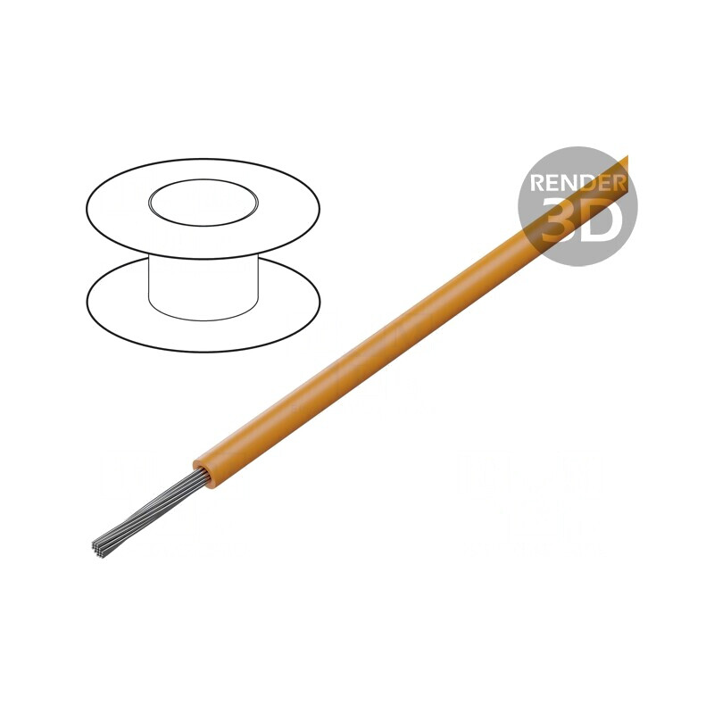 Cablu EcoGen EcoWire Cu 24AWG 600V Portocaliu | Electronic-mag.ro | Componente Electronice