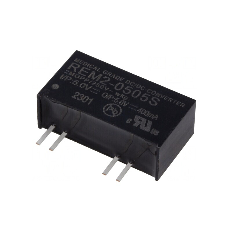 Convertor DC/DC 2W 5V 400mA SIP8 REM2-0505S | Electronic-mag.ro | Componente Electronice