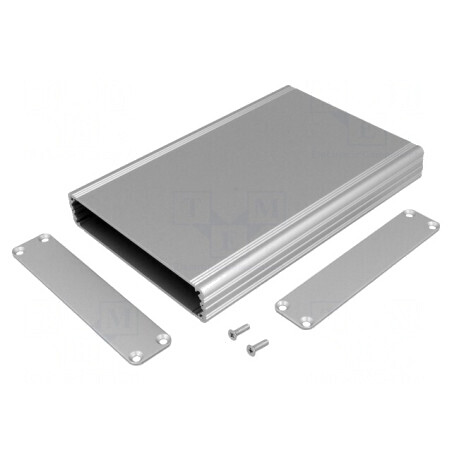 Carcasă Aluminiu Gri cu Panou AKG 105mm x 160mm x 22mm | Electronic-mag.ro | Componente Electronice