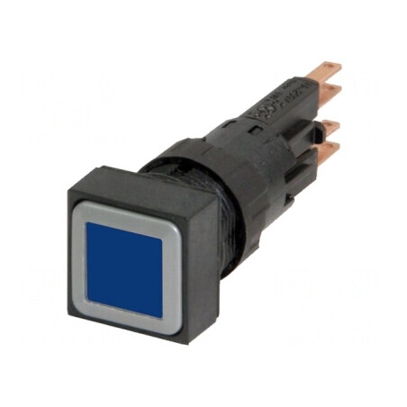 Comutator 16mm cu LED Albastru | Electronic-mag.ro | Componente Electronice