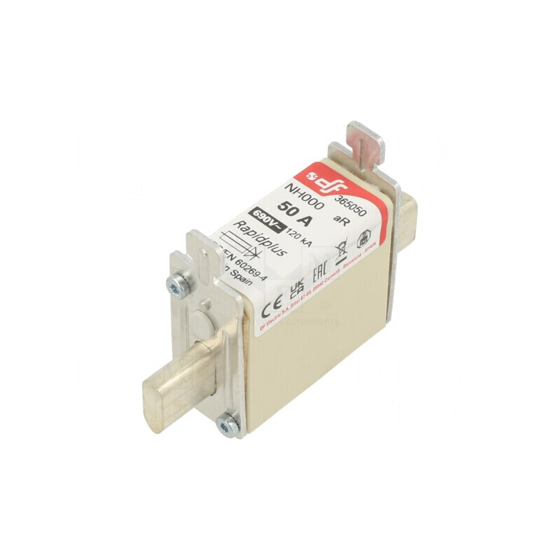 Siguranță 50A 690VAC 440VDC NH000 Argintie | Electronic-mag.ro | Componente Electronice