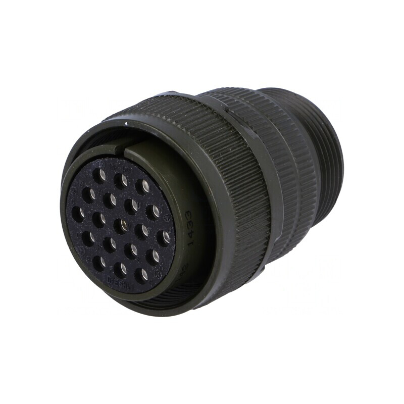 Conector Circular Dimensiune 22 Aliaj Aluminiu Oliv | Electronic-mag.ro | Componente Electronice