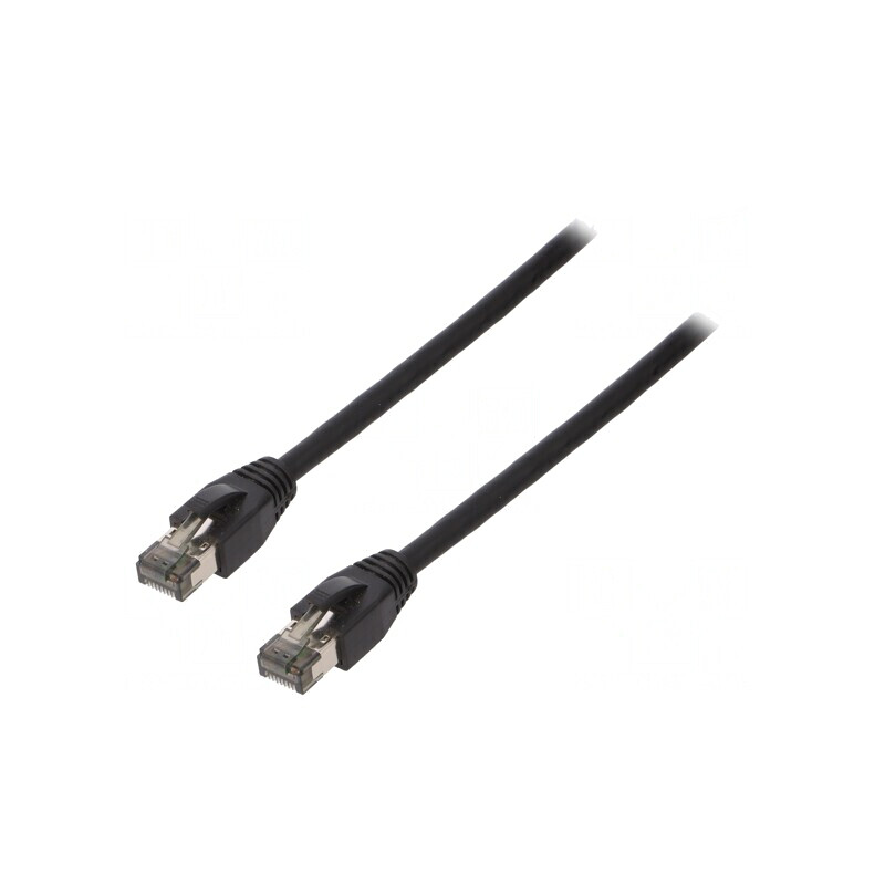 Patch Cord S/FTP Cat 8.1 Negru 15m LSZH 26AWG | Electronic-mag.ro | Componente Electronice