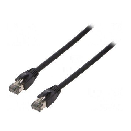 Patch Cord S/FTP Cat 8.1 Negru 15m LSZH 26AWG | Electronic-mag.ro | Componente Electronice